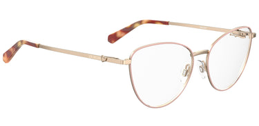 Premium Women Moschino Love Model Eyeglasses: MOL587 - Nude(2)- SpecSMART Eye Clinic (Diagonal View)